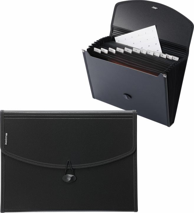 Image du produit Kolma Fardes à compartiments Selection A4 Recycling 12 onglets noir (A4, 1 x)