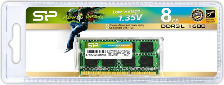 Produktbild Silicon Power SP008GLSTU160N02 (1 x 8GB, 1600 MHz, DDR3L-RAM, SO-DIMM)
