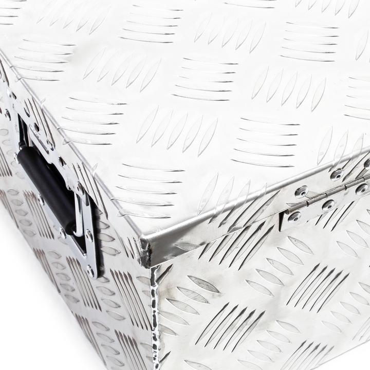 Produktbild Wiltec Werkzeugbox 76x32x24,5cm Silberfarben Transportbox Werkzeugkiste Alubox