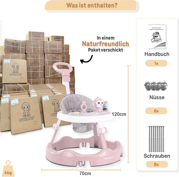 Produktbild Twinky Lauflernwagen mit Spielset & Bodenmatte