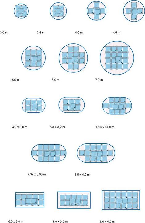 Immagine prodotto Poolomio Set di cuscini d'aria con 6 cuscini per piscina per la copertura invernale della piscina