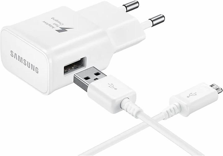 Produktbild Samsung EP-TA200EWE USB Adapter + Micro-USB kabel Weiss BULK (15 W)