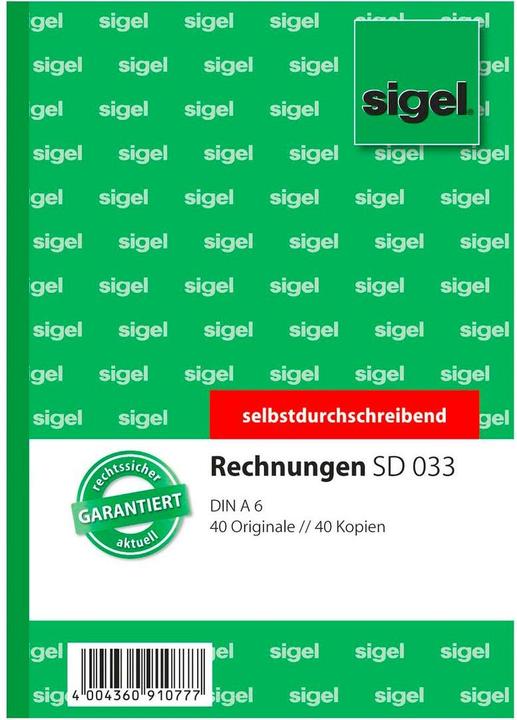 Image du produit Sigel Factures (40 x)
