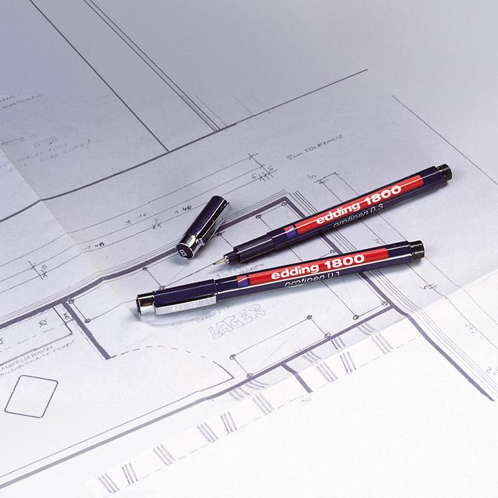 Produktbild Edding Profipen 1800 (Black, 3 x)