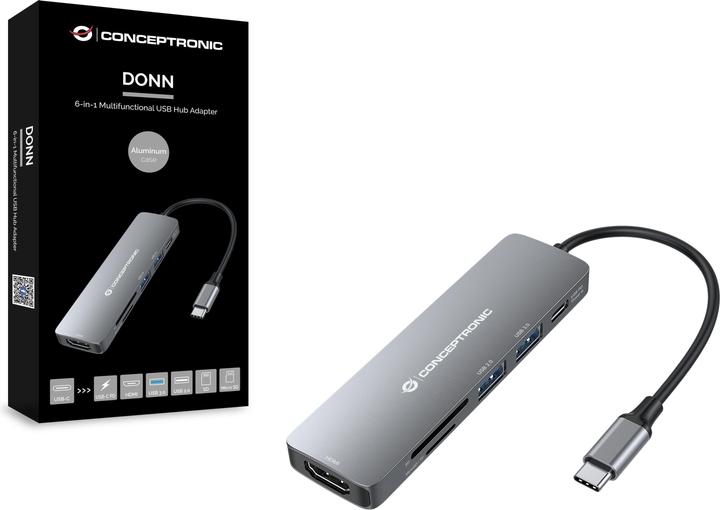 Produktbild Conceptronic USB C zu (USB-C, 6 Ports)