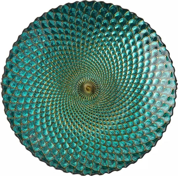 Actual product image The DRH Collection Bowl Peacock 41 cm glass