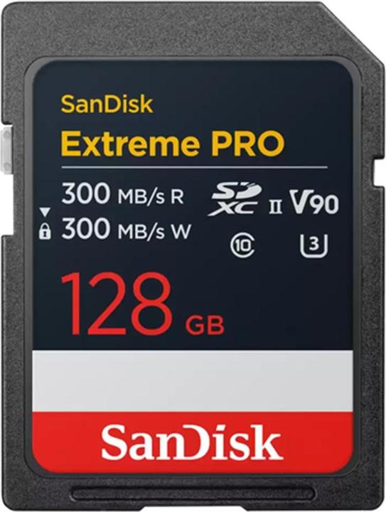 SanDisk Extreme PRO UHS-II V90 (128 Go, SDXC, U3, UHS-II)