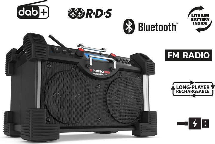 Actual product image PerfectPro Rock hard (DAB+, VHF, NFC, Bluetooth)