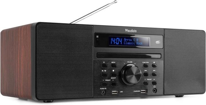 Audizio Radio/CD Player Prato Dark Brown (FM, DAB+, Bluetooth)