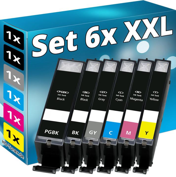 Produktbild Druckfuxx 6x XL TINTE PATRONEN Chip für CANON PIXMA MG6350 MG7150 MG7550 IP8750