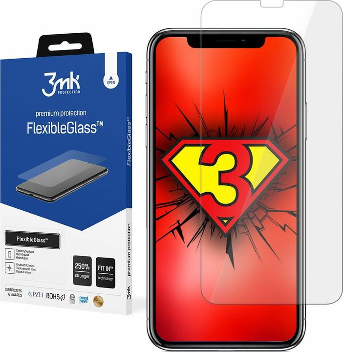 Produktbild 3MK FlexibleGlass iPhone X Szkło Hybrydowe (1 Stück, Apple iPhone X)