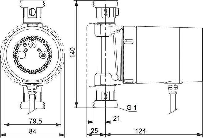 Produktbild Grundfos Zirkulationspumpe COMFORT 15-14 BXU PM Dach 140 mm 1" mit Zeitschaltuhr 99831285