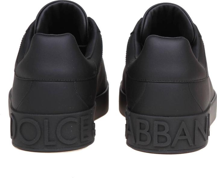 Actual product image Dolce & Gabbana portofino sneakers in black calfskin (42)
