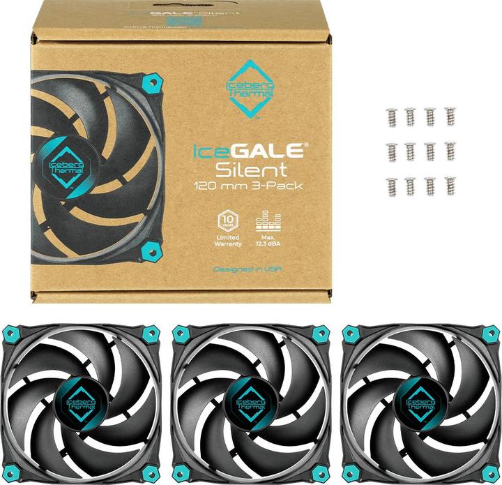 Produktbild Iceberg Thermal IceGALE Silent - (120 mm, 3 x)