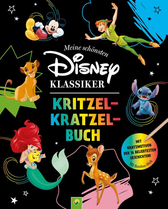 Productafbeelding Meine schönsten Disney-Klassiker Kritzel-Krazel-Buch (Duits, Uitgeverij Schwager & Steinlein, 2023)
