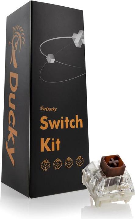 Actual product image Ducky Kailh Box Brown Switches, mechanical, 3-pin, tactile, MX-Stem, 50g - 110 pieces