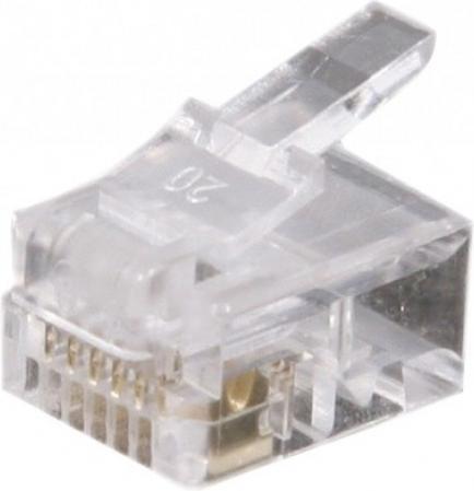 Immagine prodotto Exertis Connect Spina modulare per cavo piatto, non schermata, 6P6C (RJ12), PU: 10- per cavo piatto modulare - non (Connettore del cavo di rete)