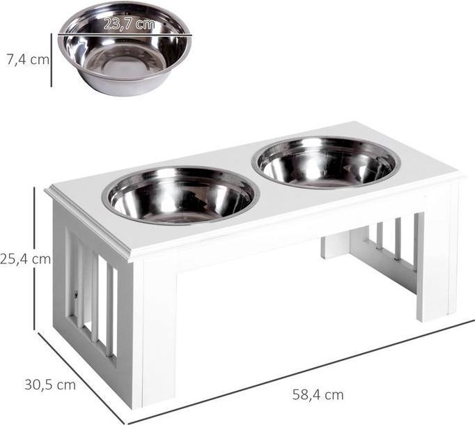 Immagine prodotto Swisshandel24 Ciotola per cani rialzata, ciotola per cibo, ciotole in acciaio inox, ciotola per cibo per animali (2 l)