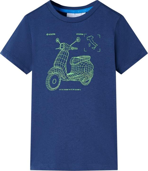 VidaXL Kinder-T-Shirt Dunkelblau 140,Material: 100 (140)