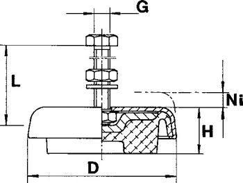 Actual product image Magni LEVEL-MOUNT machine mount 4000kg LM 5-55 EFFBE