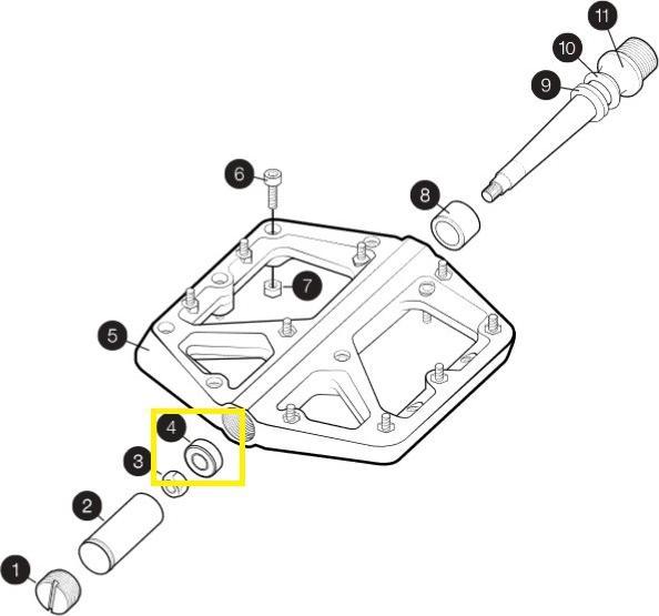 Actual product image Crankbrothers pedal enduro max bearing-6x13x5