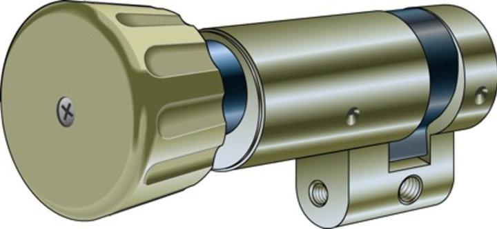 Actual product image Kaba Rotary knob half cylinder type 1514 D (Rotary knob cylinder)