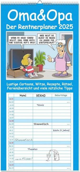 Immagine prodotto Nonna e nonno - Il pianificatore dei pensionati 2025 (21 x 45 cm, Tedesco)