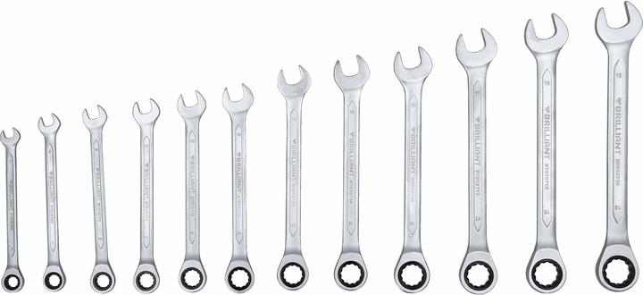 Actual product image Brilliant Tools BT013112 Ratchet ring wrench set (19 mm, 8 mm, 10 mm, 14 mm, 18 mm, 11 mm, 12 mm, 17 mm, 15 mm, 13 mm, 9 mm, 16 mm)