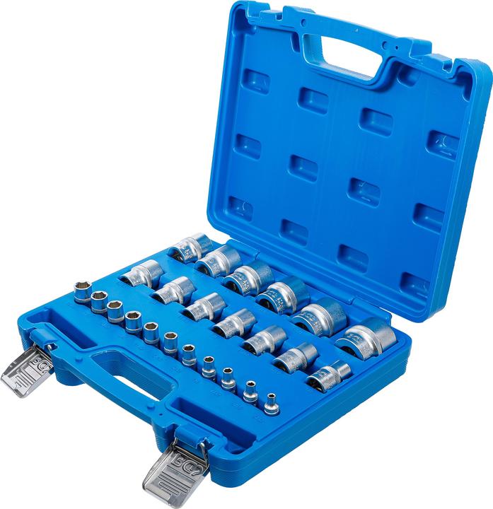 Image du produit BGS Jeu de douilles, six pans 6,3 mm (1/4"), 12,5 mm (1/2") en pouce 24 pièces (1/2")