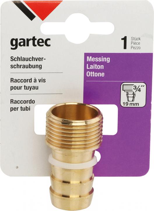 Gartec Schlauchverschraubung (Schlauchverbinder, 19 mm)