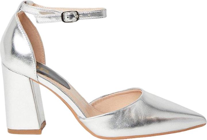 Actual product image Dorothy Perkins Womens/Ladies Blanche Pointed Ankle Strap High Block Heel Court Shoes (38)