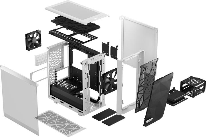 Actual product image Fractal Meshify 2 Mini White TG Clear Tint - white (mATX, DTX, Mini-ITX, Mini-DTX)
