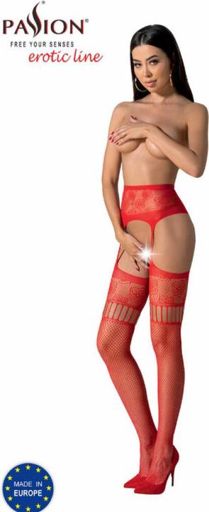 Immagine prodotto Passion S030 Medias Con Liguero Rojo Talla Unica (Taglia unica, Confezione singola)
