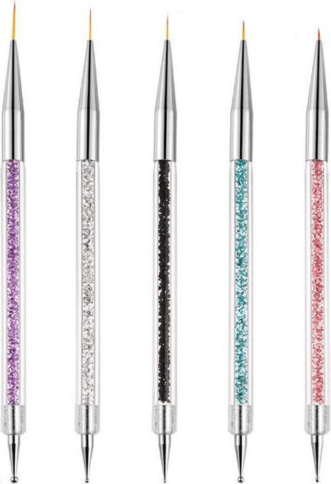 Immagine prodotto Vanessa Beauty Penne per puntini (Utensile per unghie, Porpora, Bianco, Nero, Blu, Rosa)