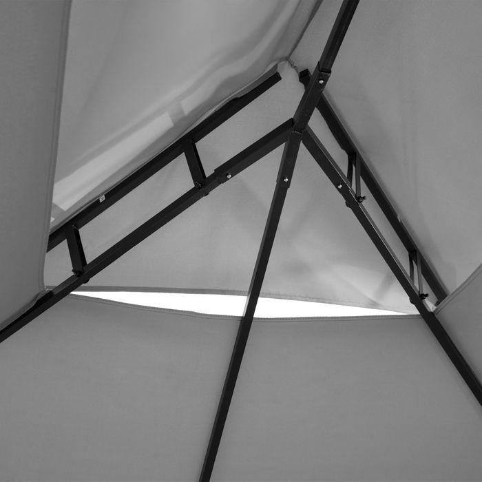 Immagine prodotto Swisshandel24 Padiglione 3x4m con 6 sezioni laterali e doppio tetto grigio scuro (300 cm, 400 cm)