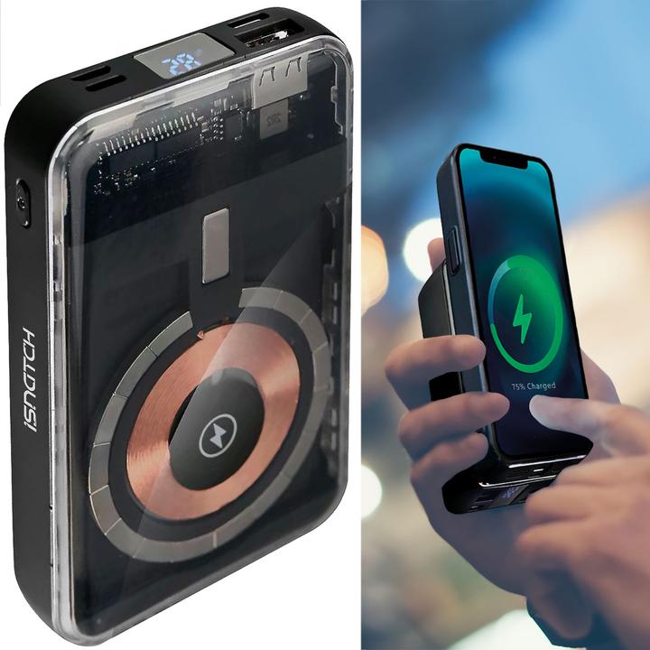 Immagine prodotto Casativo Powerbank 10.000 mAh, MagSafe, display LED, 3x USB (10000 mAh, 5 W)