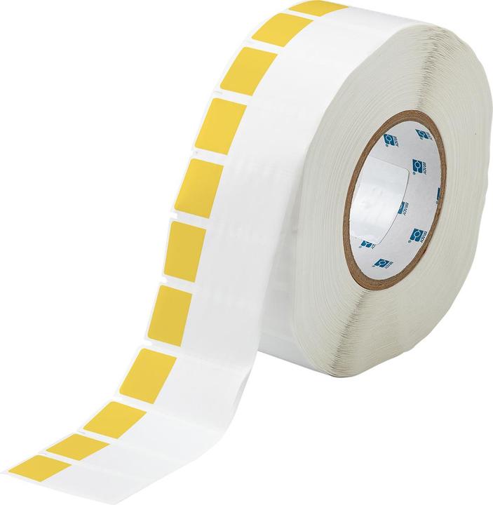 Produktbild Brady THT-64-427-3-YL, selbstlaminierendes Vinyl, Gelb/Transparent, 25.40 x 19.05(57.15) mm, perma