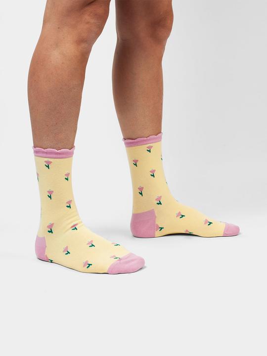 Image du produit DillySocks Yellow Field of Flowers (champ de fleurs jaune) (Une unité par pack, 39 - 41)