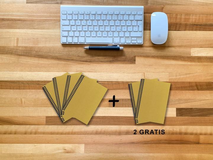 Image du produit A 6 Carnet de notes - set, 4+2 gratuit, Luxury 80 pages GOLD GMUND SHIMMER, ligné (A6)
