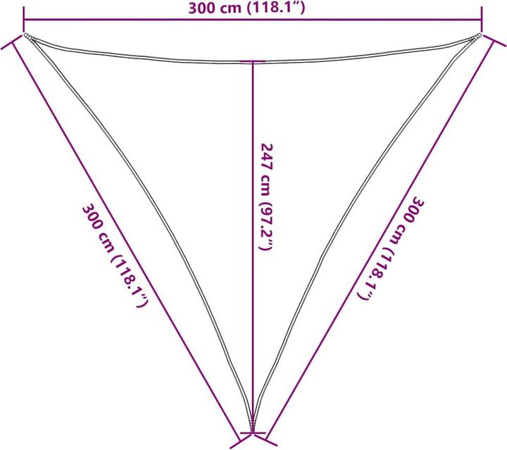 Image du produit VidaXL Voile d'ombrage (3 x 3 x 3 m)