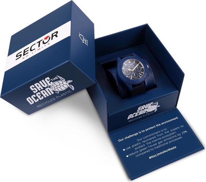 Actual product image Sector Wristwatch SAVE THE OCEAN R3271739001 (Sports watch, 44 mm)