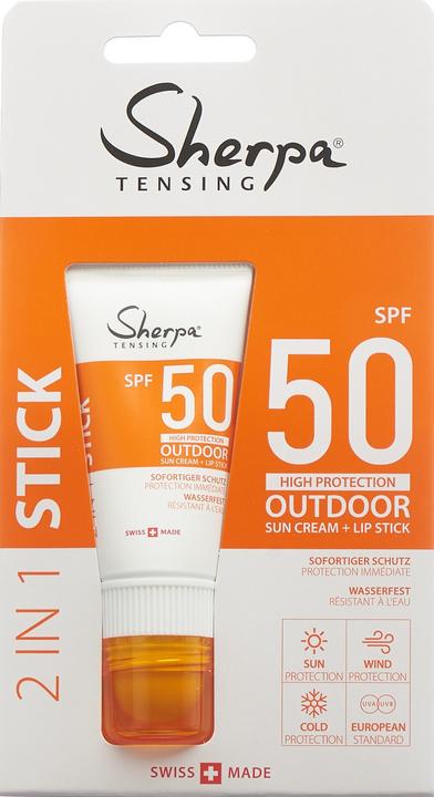 Produktbild Sherpa Tensing Kombistick (Sonnenstick, Sonnencreme, SPF 50, 20 ml, 40 g)