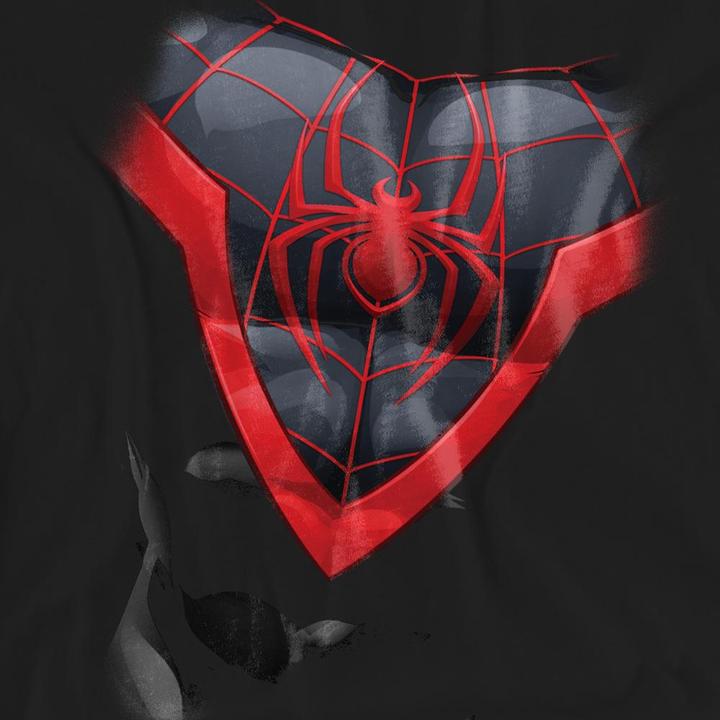 Actual product image Spiderman Unisex Adult Miles Morales Costume T-Shirt (S)
