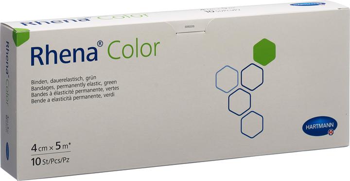 Rhena Color Elastische Binden 4cmx5m grün offen