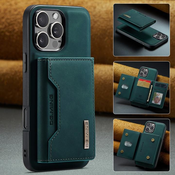 Produktbild Dg.Ming iPhone 11 - Etui, Leder-Optik, Kartenfach & Magnetverschluss, Grün (Apple iPhone 11)