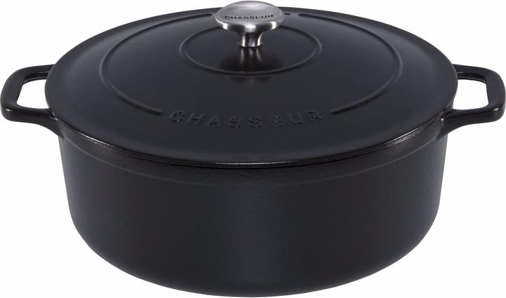 Chasseur Braeter 28cm rund matt, Gusseisen 6,10l (28 cm, Bräter + Schmortopf, Gusseisen)