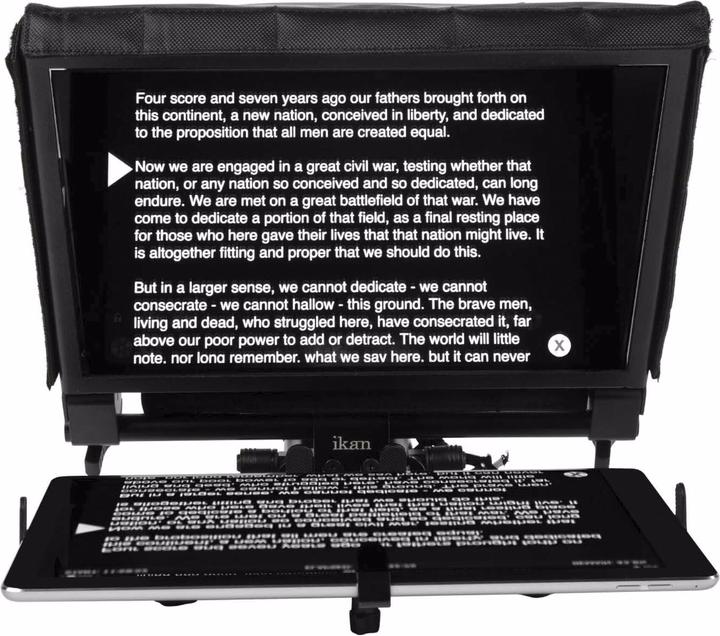 Actual product image Ikan Elite Universal Tablet Teleprompter with Remote Control (Various video accessories)