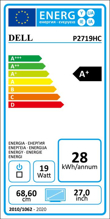 Energy Label Dell P2719HC (1920 x 1080 pixels, 27")
