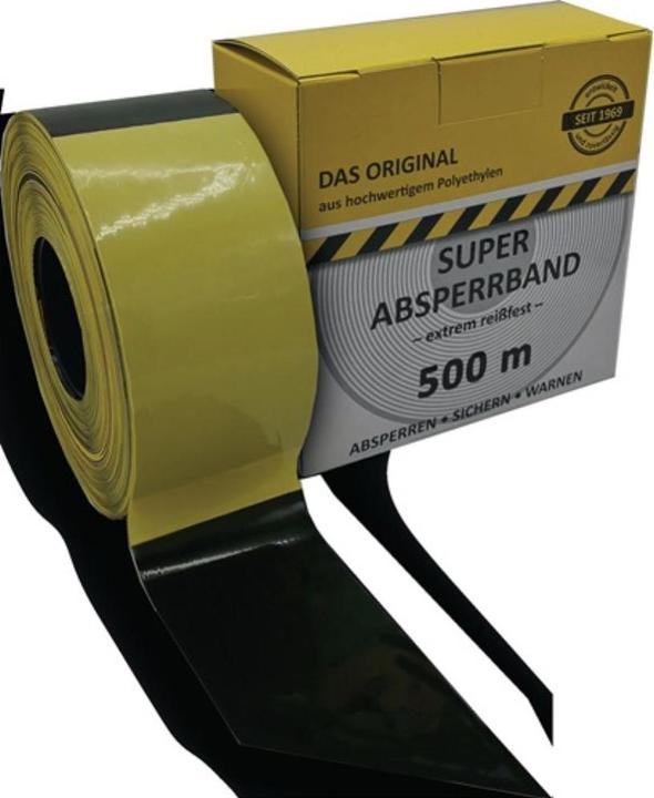 Actual product image HP Autozubehör Barrier tape L.500m W.80mm yellow/black blocked 500m/carton KELMAPLAST