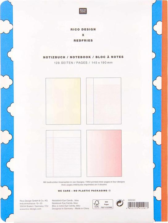 Produktbild Paper Poetry Notizbücher CLOUDS (A5, Kein Einband)